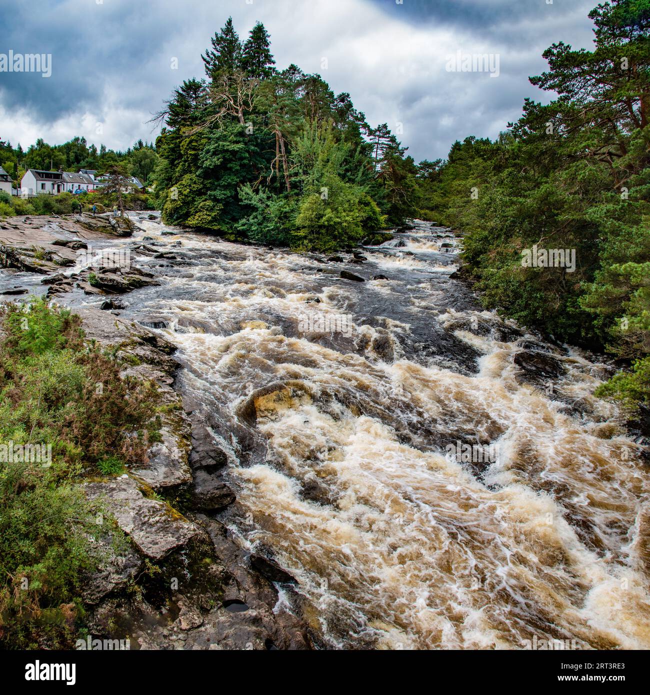 Wunderschöne und malerische Fälle von Dochart in Killin, Kenmore, Schottland Stockfoto