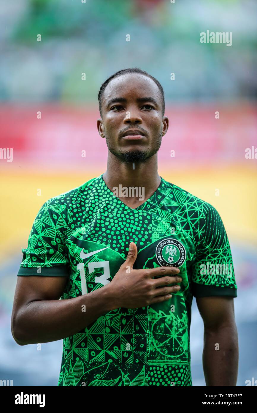 Akwa Ibom, Nigeria. 10. September 2023. Nigeria gegen Sao Tomé, Qualifikation für den CAF African Cup of Nations. Victor Modo: Victor Modo/Alamy Live News Stockfoto