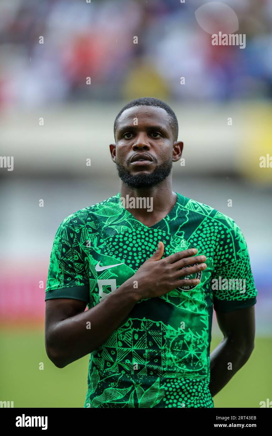 Akwa Ibom, Nigeria. 10. September 2023. Nigeria gegen Sao Tomé, Qualifikation für den CAF African Cup of Nations. Victor Modo: Victor Modo/Alamy Live News Stockfoto