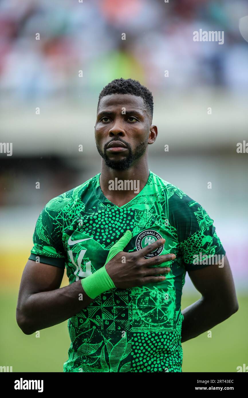 Akwa Ibom, Nigeria. 10. September 2023. Nigeria gegen Sao Tomé, Qualifikation für den CAF African Cup of Nations. Victor Modo: Victor Modo/Alamy Live News Stockfoto