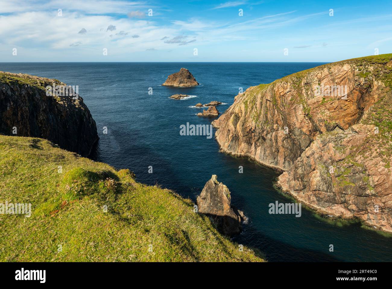 Panoramablick vom Erris Head Loop Walk, Mullet Peninsula, County Mayo, Irland Stockfoto