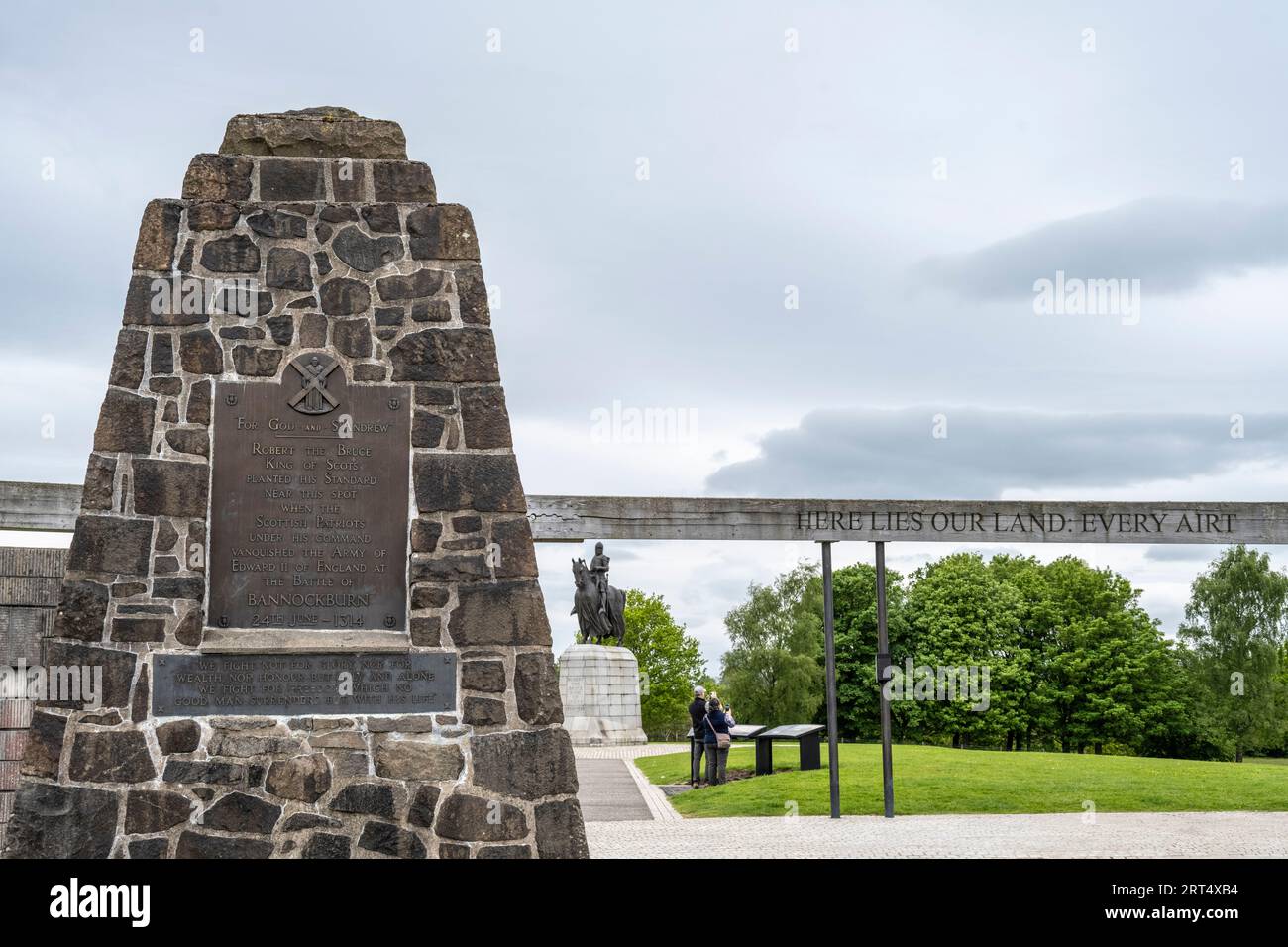 Denkmal für Robert the Bruce in der Schlacht von Bannockburn Stockfoto