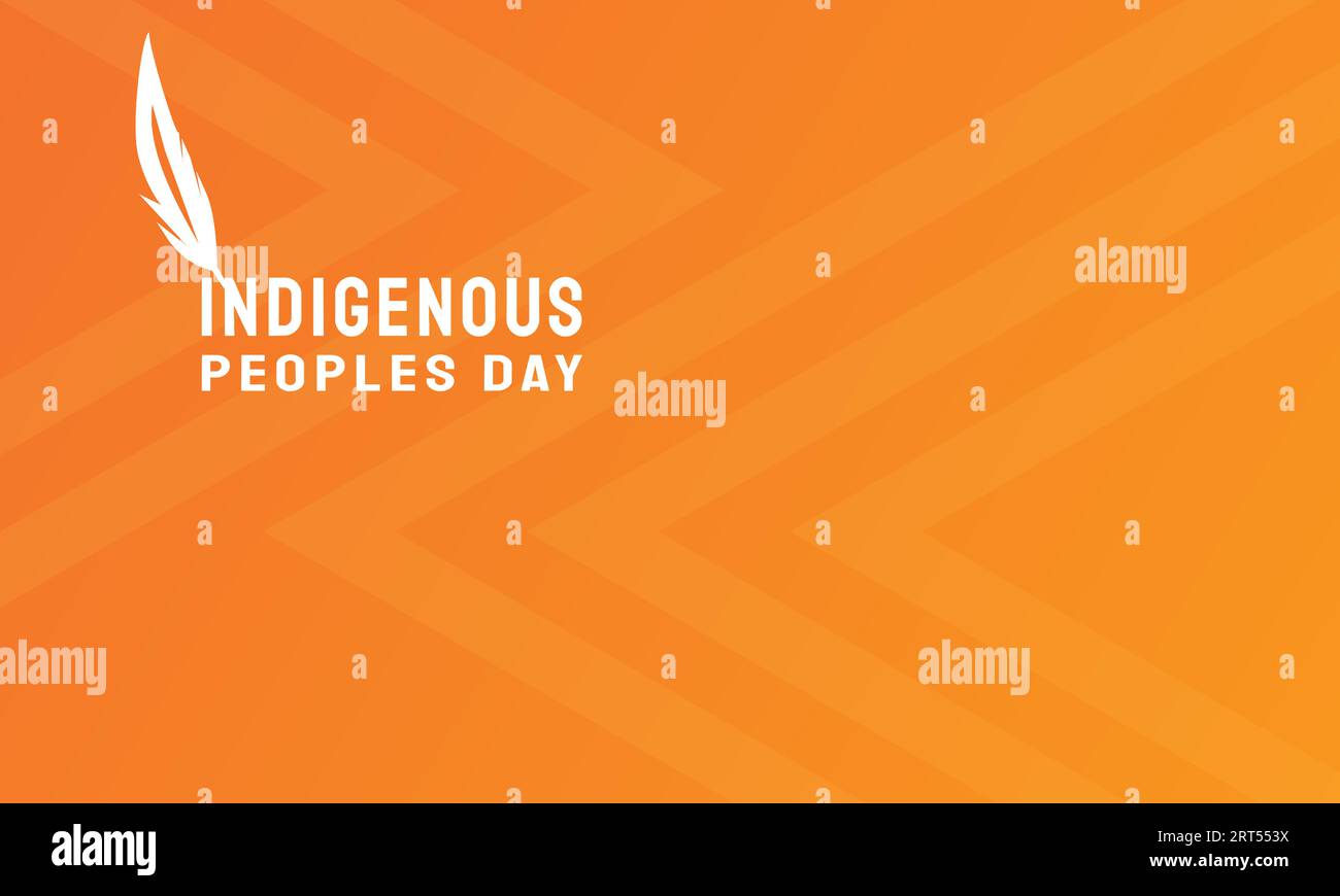 Tag der indigenen Völker, internationaler Tag der Welt indigene Völker. Urlaubskonzept. Feiertagsvektor geeignet für Vorlagenbanner, Poster, Stock Vektor