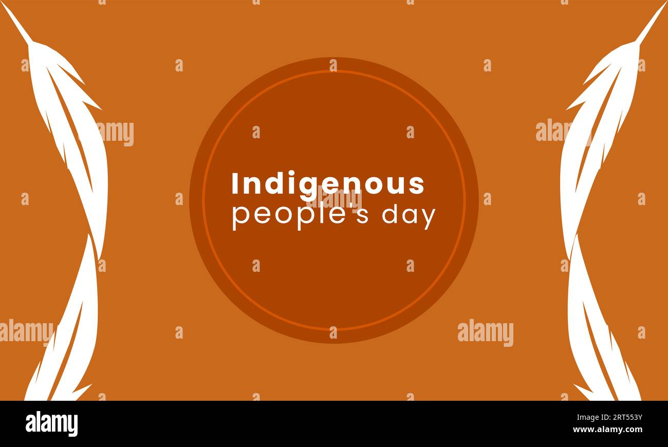 Vektorschablonen-Feiertagshintergrund der indigenen Völker. Geeignet für Banner, Gruß, Schild, Symbol, Karte, Dekoration, digital Stock Vektor