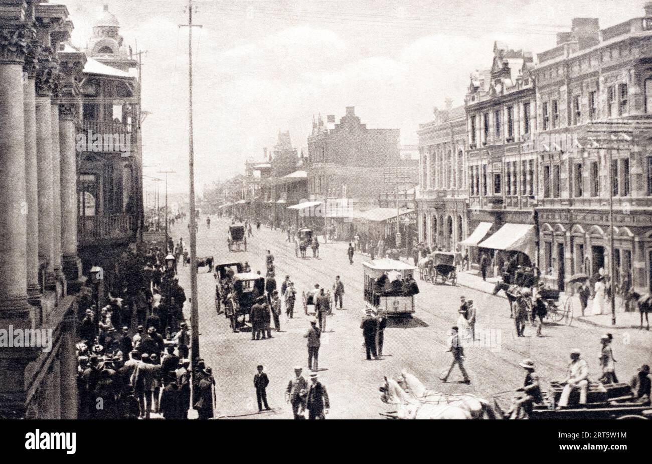 Kommissarin Street, Johannesburg. Südafrika c.1900. Stockfoto