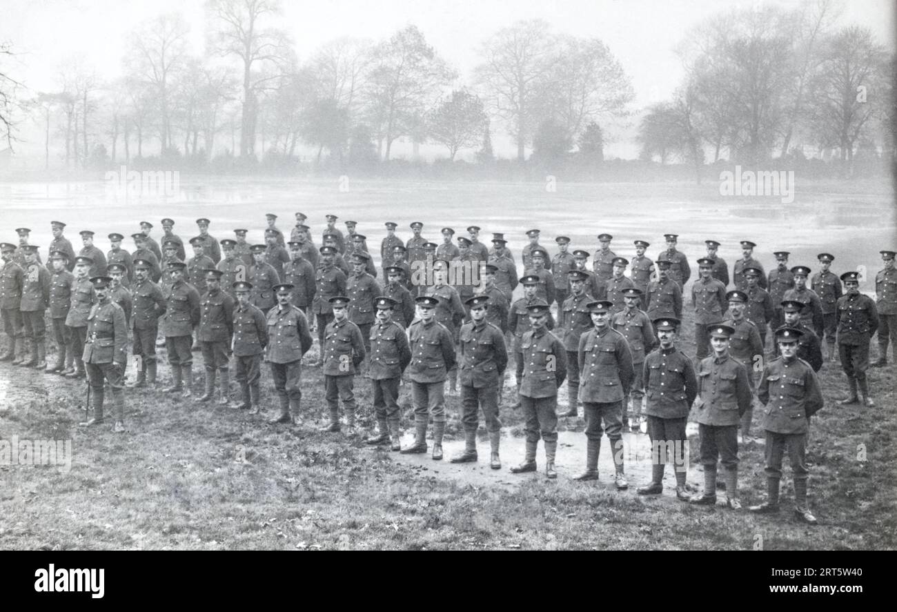 Rekruten im 2/6. Bataillon des Essex Regiments im November 1916. Stockfoto