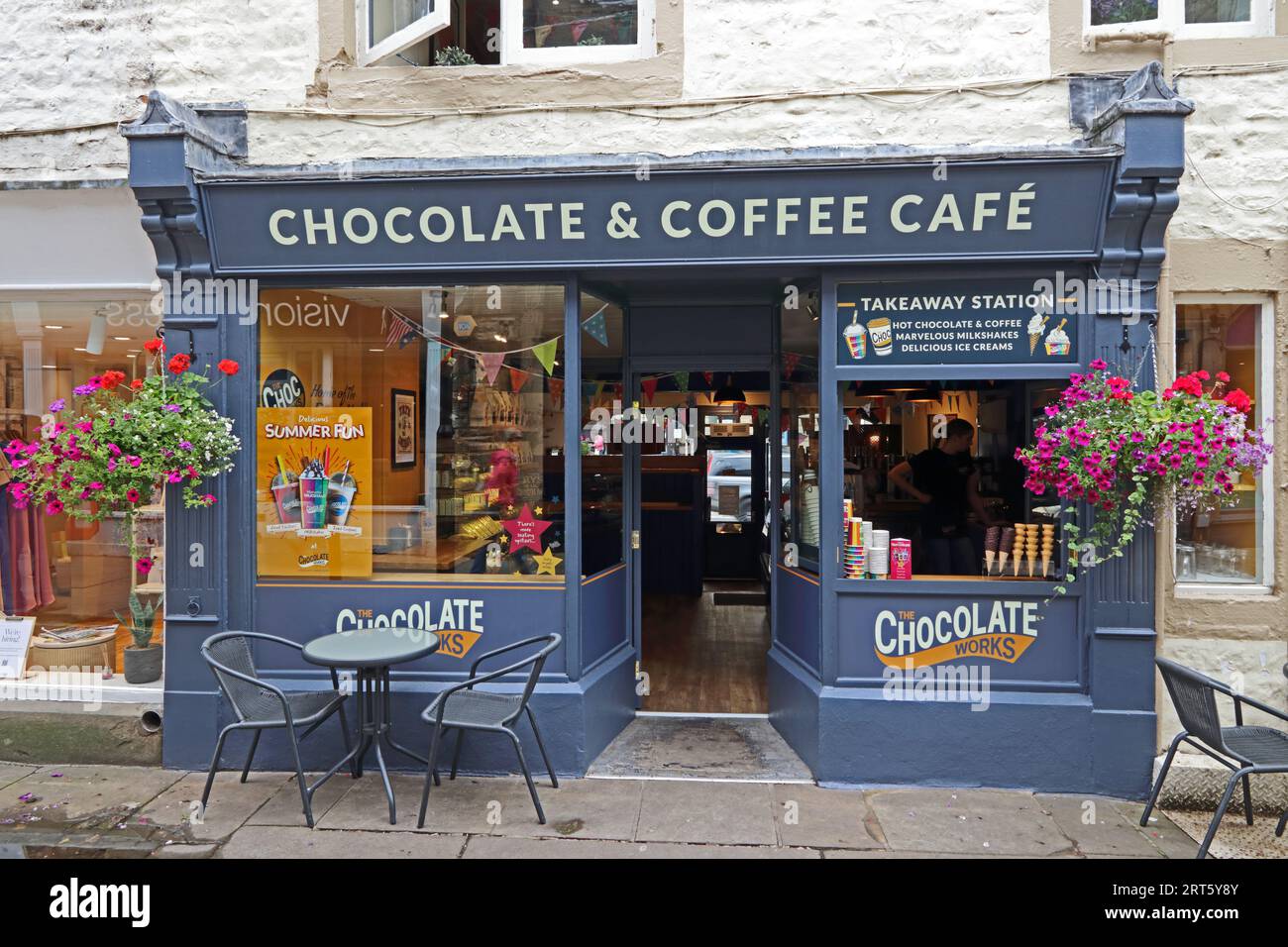 Schokoladen- Und Kaffeekaffee, Skipton Stockfoto