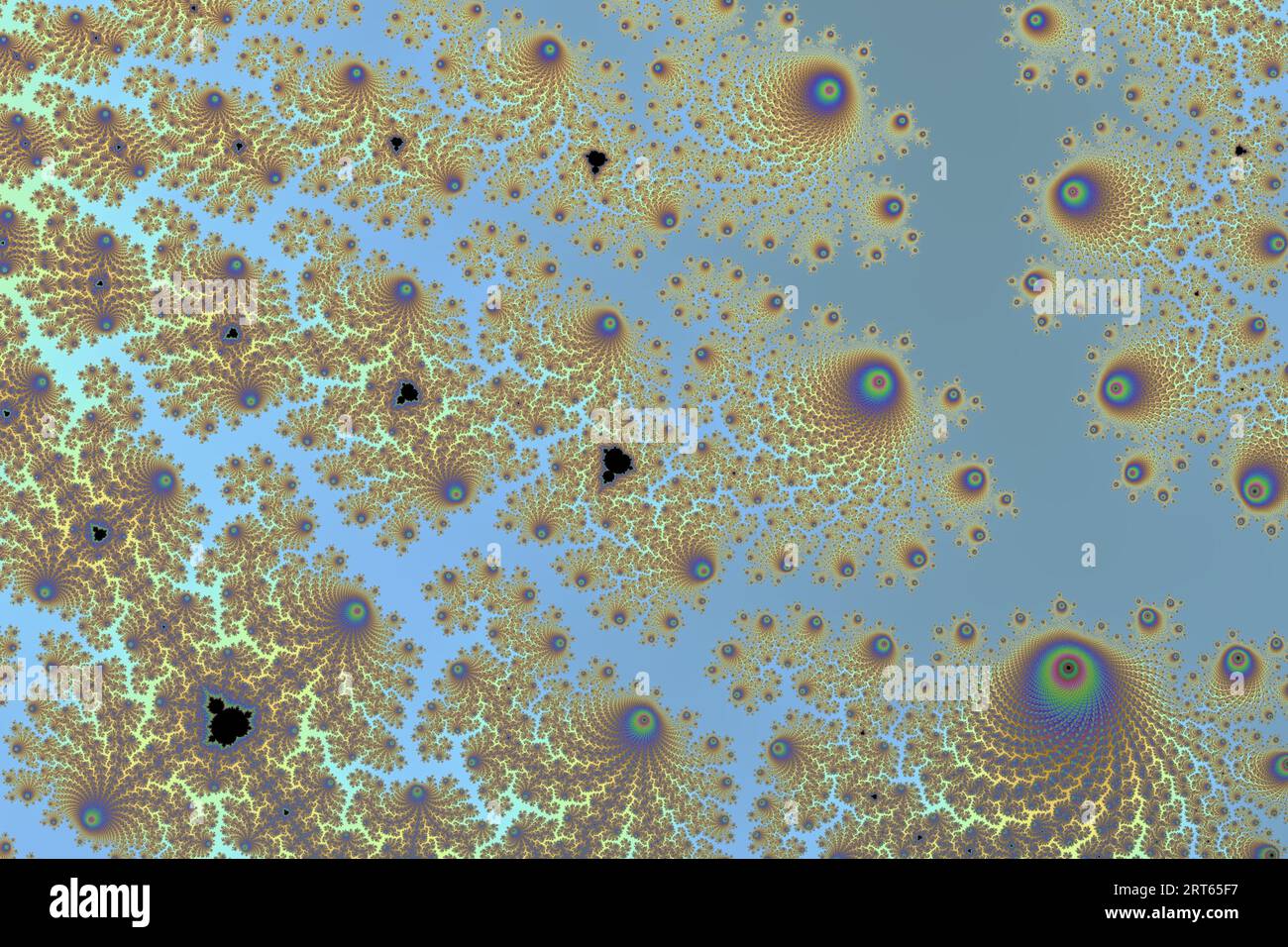 Wunderschöner Zoom In Das Unendliche Mathematische Mandelbrot-Set Fractal Stockfoto