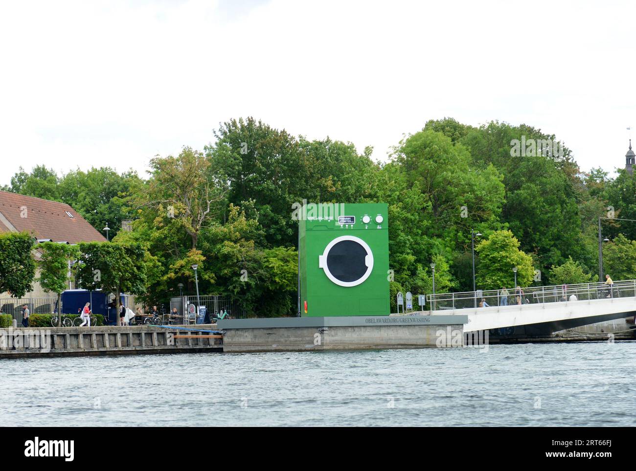 Greenwashing Art Instillation Gewinner des Obel Award auf der UIA-Plattform in Kopenhagen, Dänemark. Stockfoto