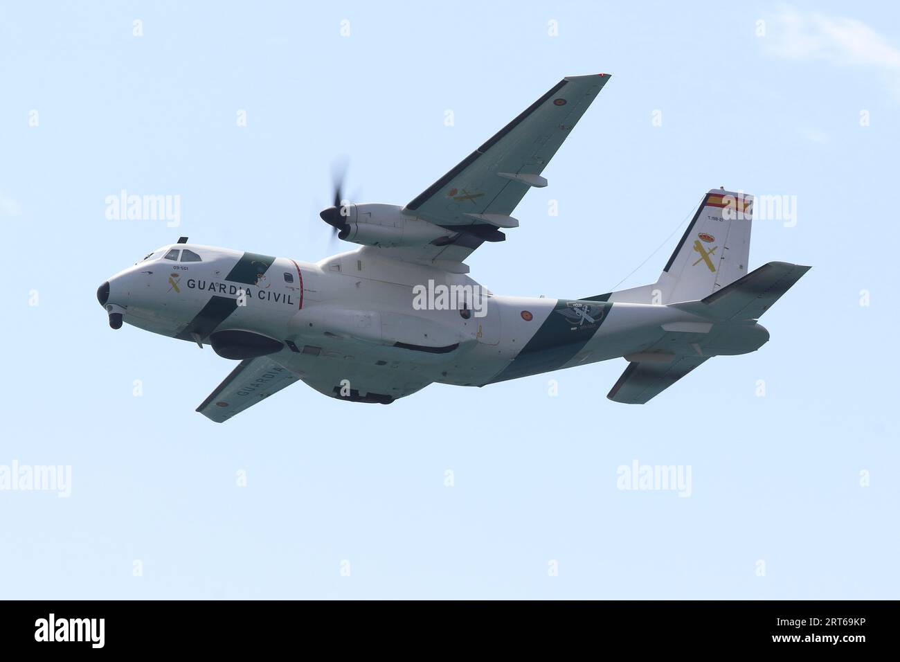 Torre del Mar internationale Flugschau. Málaga, Spanien. September 2023. Casa CN-235 von Guardia Civil. Stockfoto