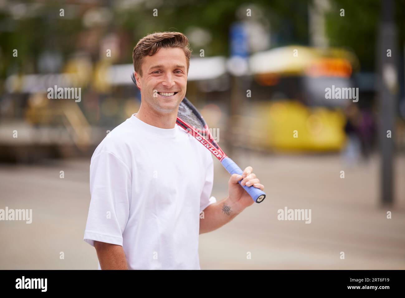 Liam Broady Tennisstar aus Stockport Stockfoto