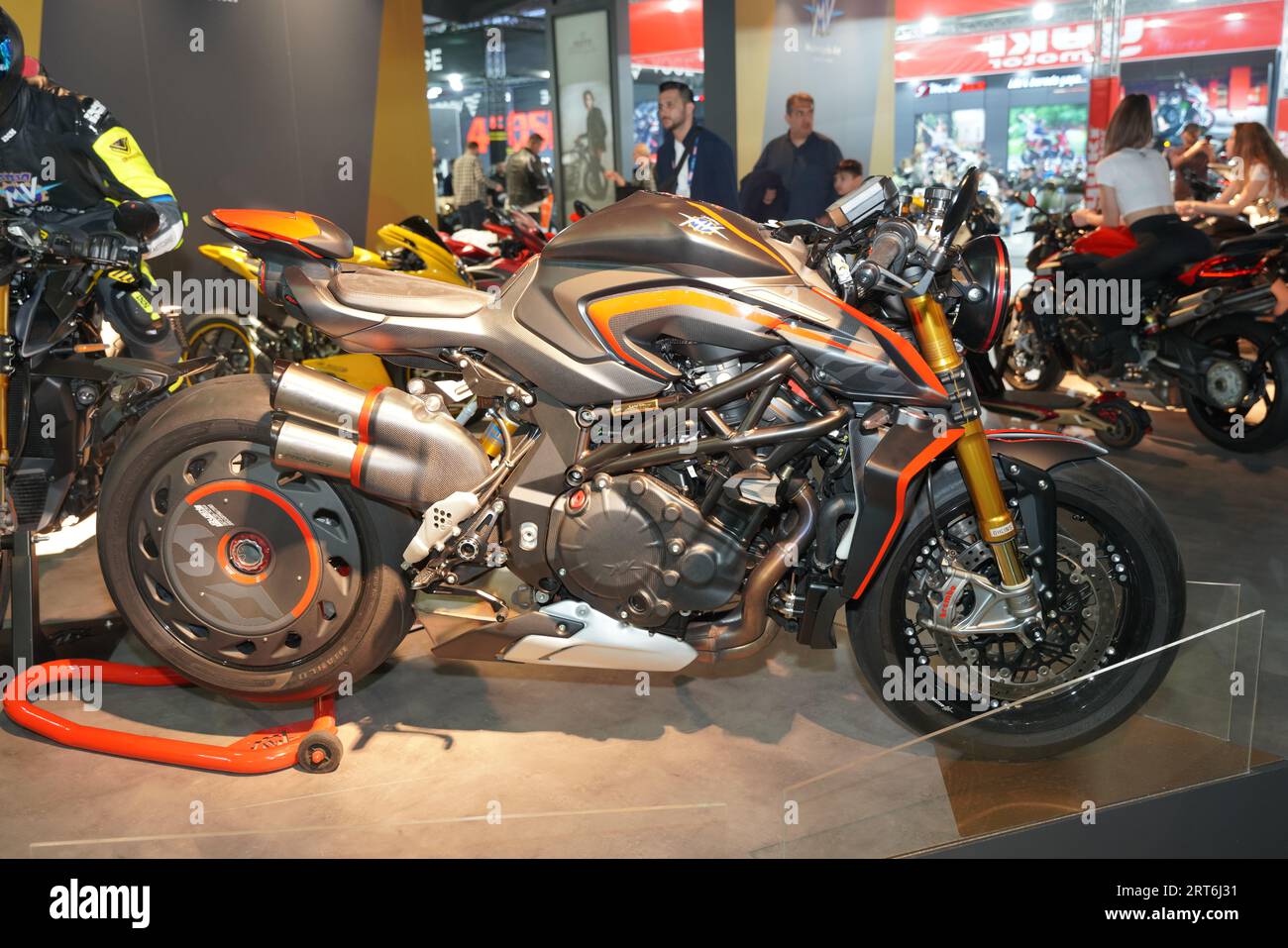 ISTANBUL, TURKIYE - 29. APRIL 2023: MV Agusta Motorrad auf der Motobike Expo im Istanbul Exhibition Center Stockfoto