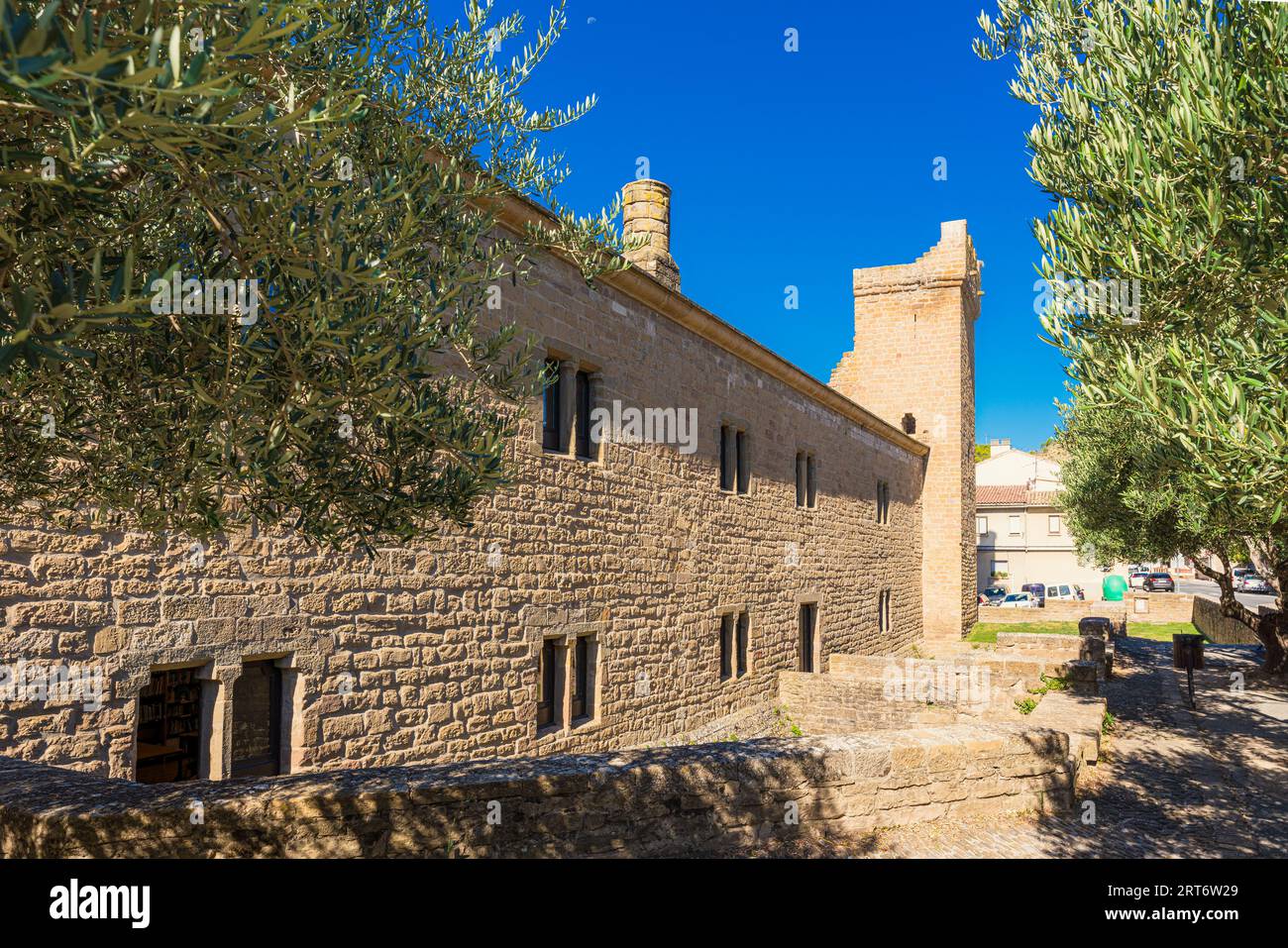 Außenansicht des Palacio Castillo Príncipe de Viana in Sangüesa Zangoza, Navarra, Spanien Stockfoto