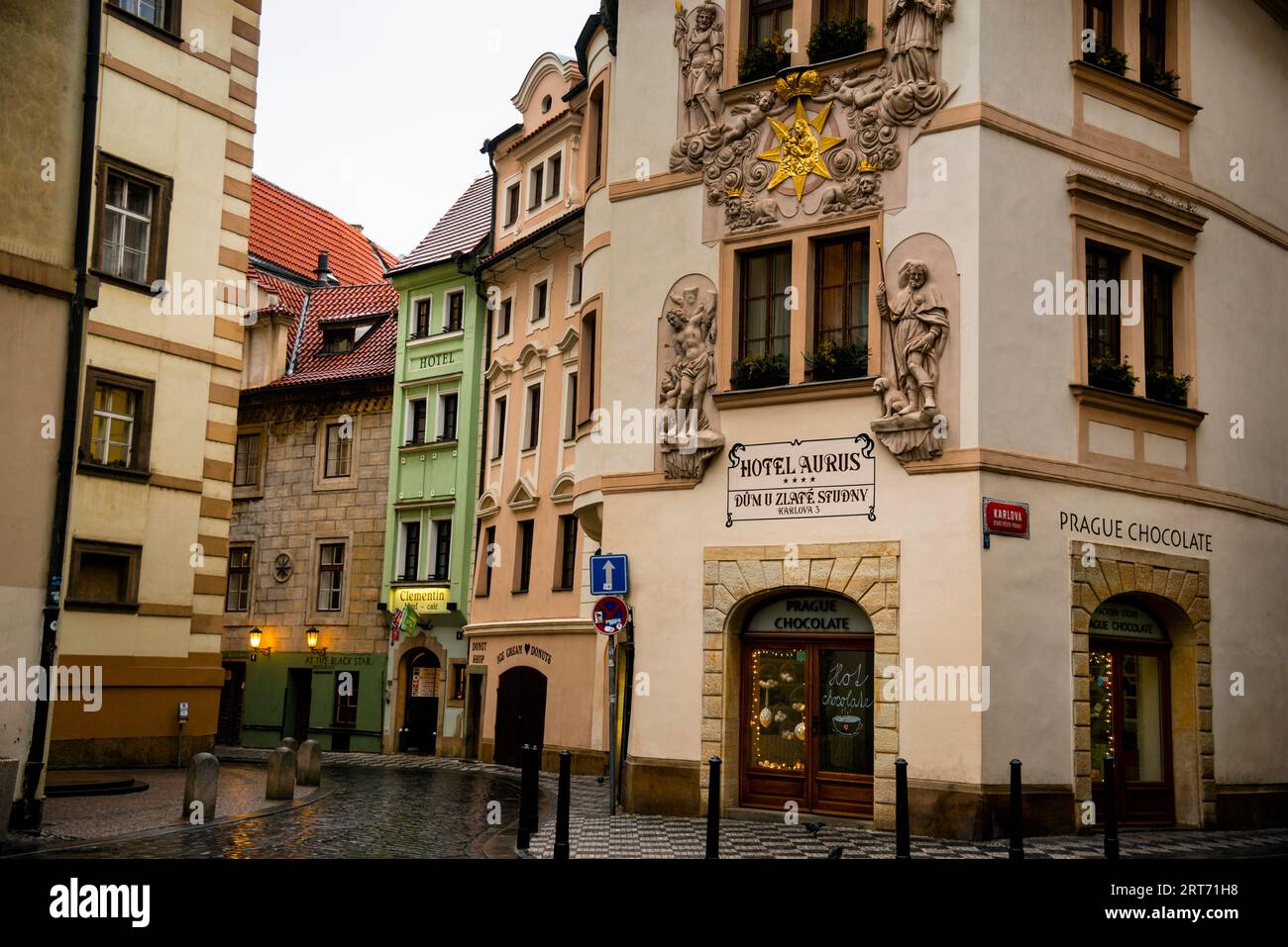 Renaissance Barock im Herzen von Prag, Tschechien. Stockfoto