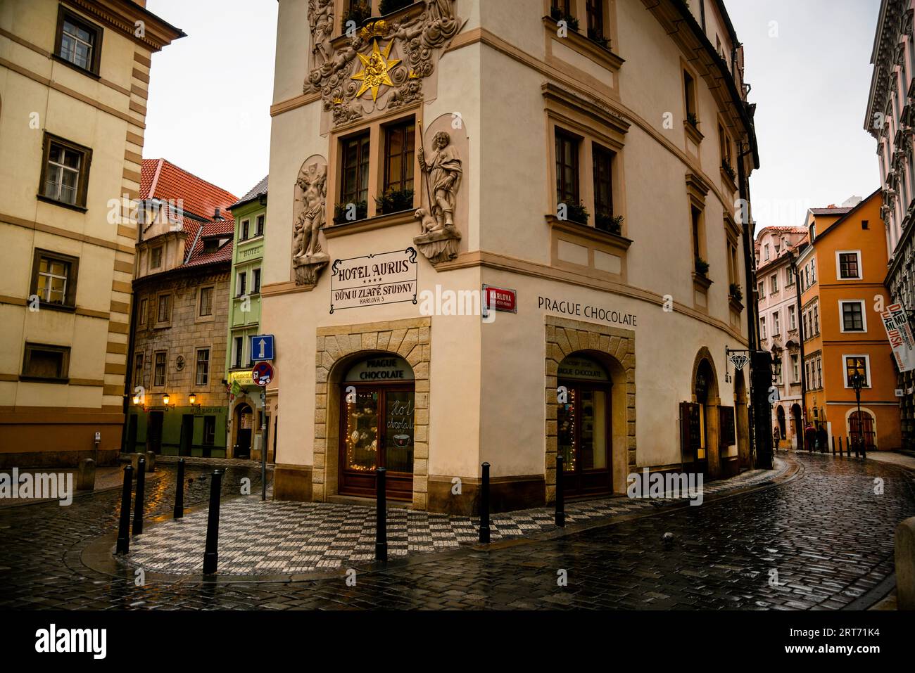 Renaissance Barock im Herzen von Prag, Tschechien. Stockfoto