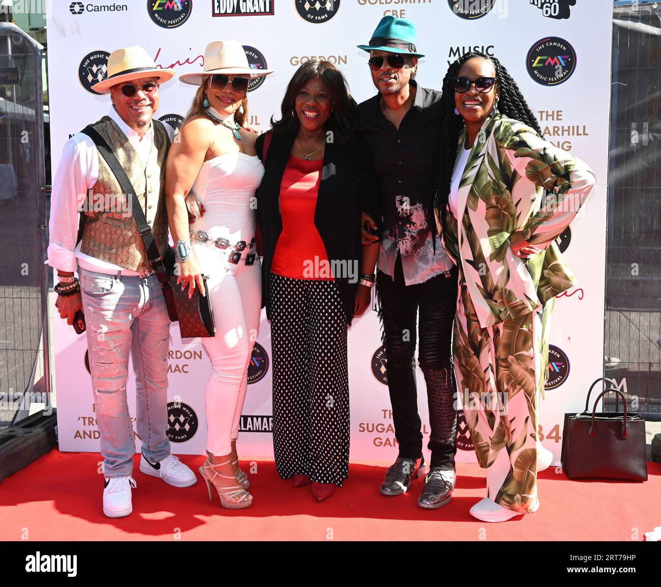 Camden Town, London, Großbritannien. September 2023. Howard Hewett, Corolyn Griffey, Jaki Graham, Jeffrey Daniel, Angel Greaves nimmt am Music Walk of Fame - Camden Music Festival, London, UK Teil. Kredit: Siehe Li/Picture Capital/Alamy Live News Stockfoto