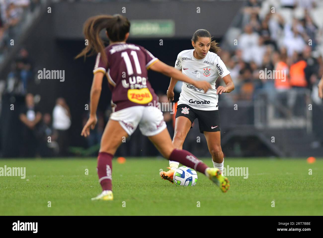 SAO PAULO, BRASILIEN - 10. SEPTEMBER: Spiel zwischen Corinthians und Ferroviaria im Finale der brasilianischen Liga Serie A in der Neo Química Arena am 10. September 2023 in São Paulo, Brasilien. (Foto: Leandro Bernardes/PxImages/SIPA USA) Credit: SIPA USA/Alamy Live News Stockfoto