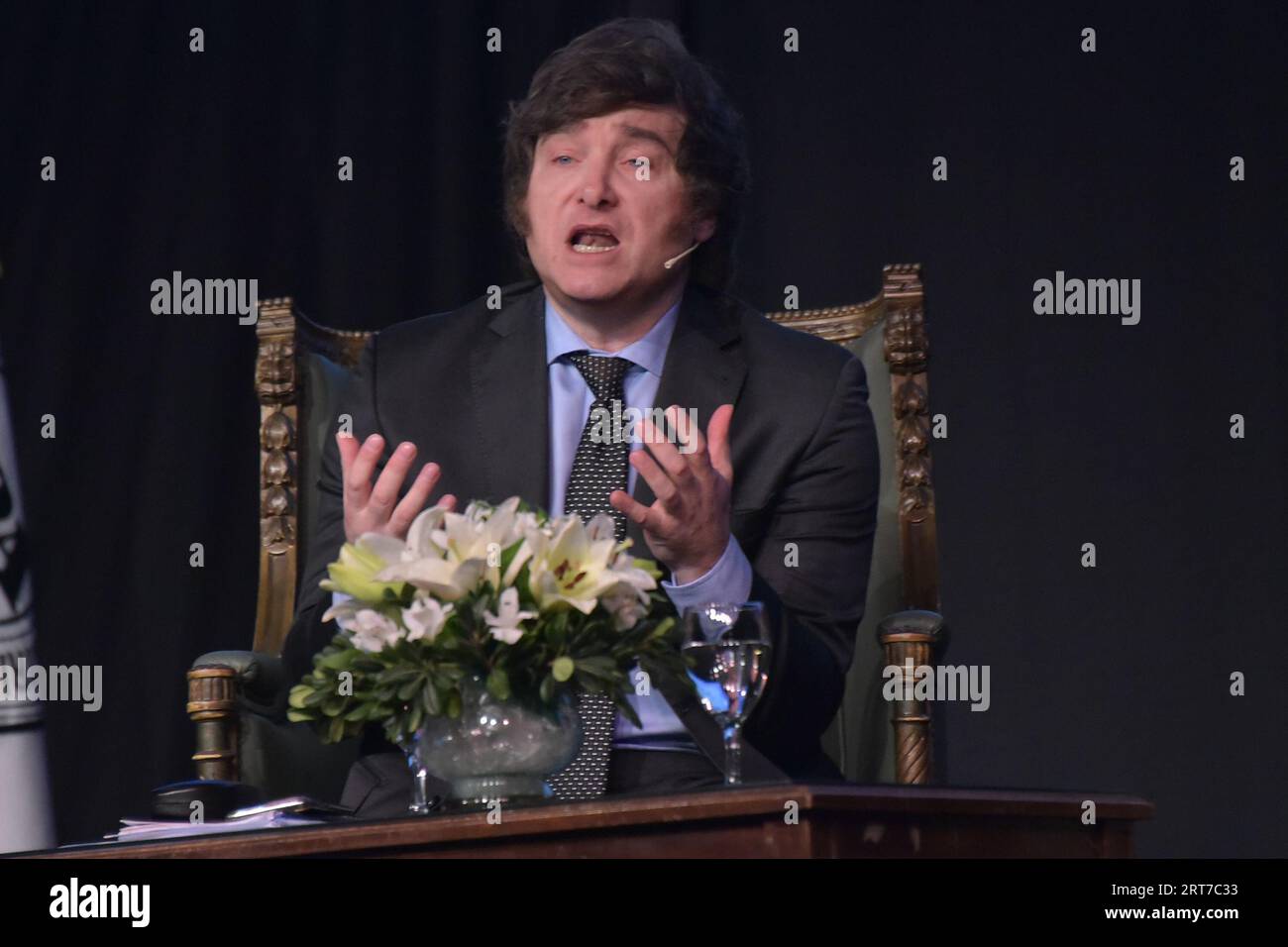 Javier Milei, Candidato a presidente en Argentina Stockfoto