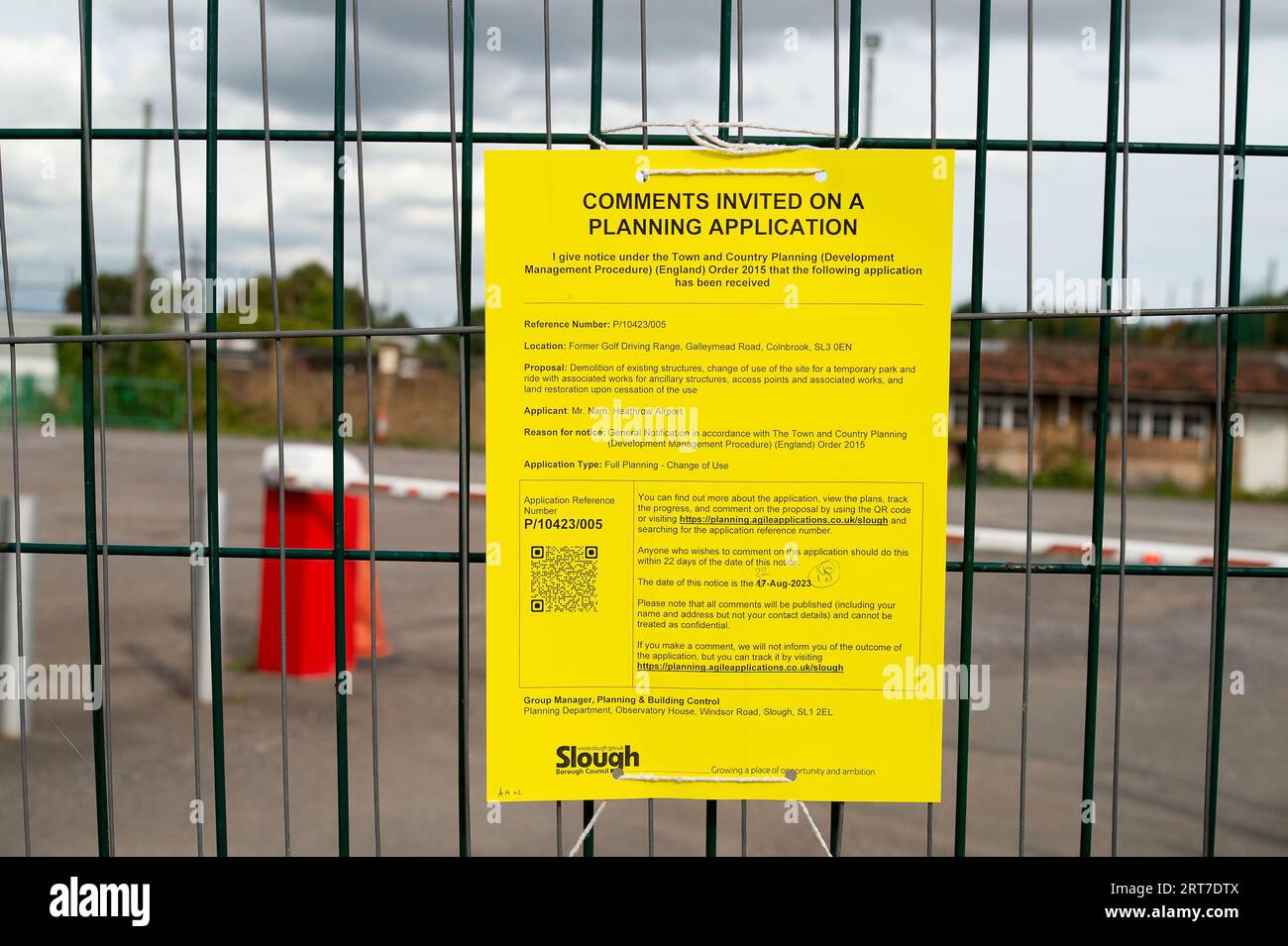 Colnbrook, Slough, Berkshire, Vereinigtes Königreich. September 2023
