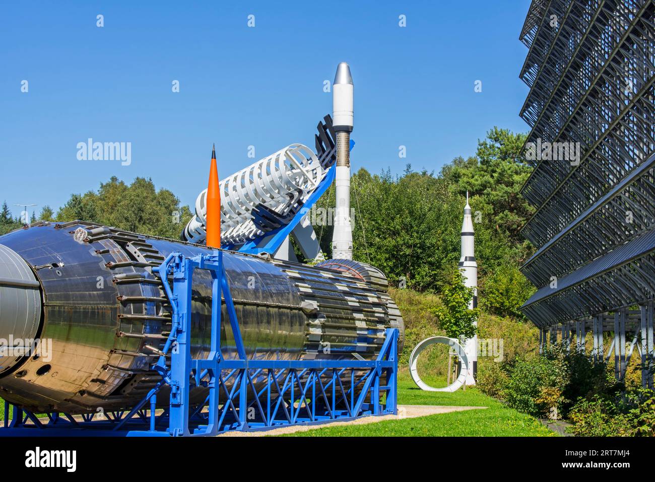 Euro Space Center, Raumfahrtmuseum in Transinne, Libin, Luxemburg, Wallonien, Belgien Stockfoto