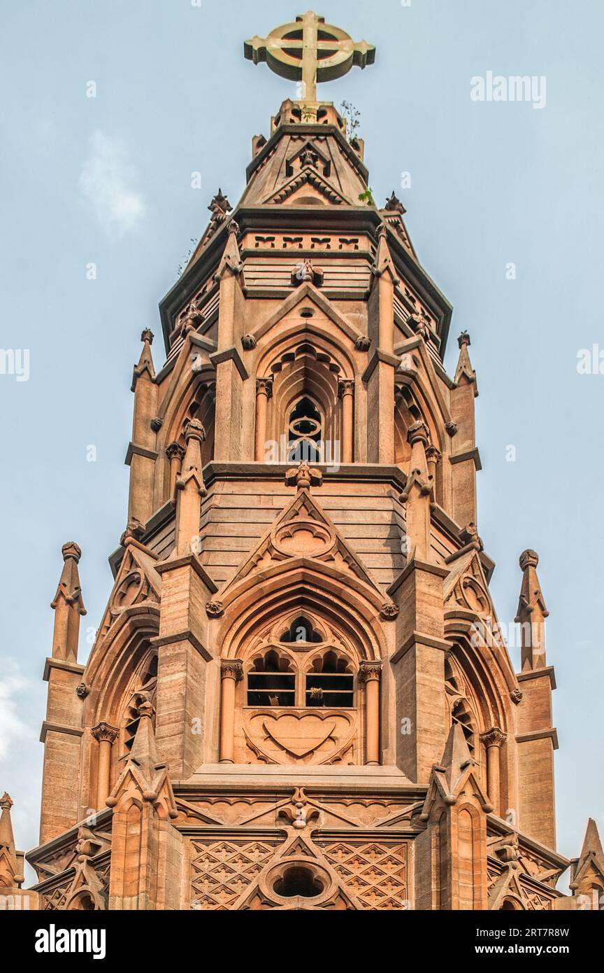 06 10 2004 Mutiny Memo Rial wurde 1863 erbaut. Das Gebäude von Memorial ist ein achteckiger, sich verjüngender Turm im viktorianischen gotischen Stil. Ka Stockfoto