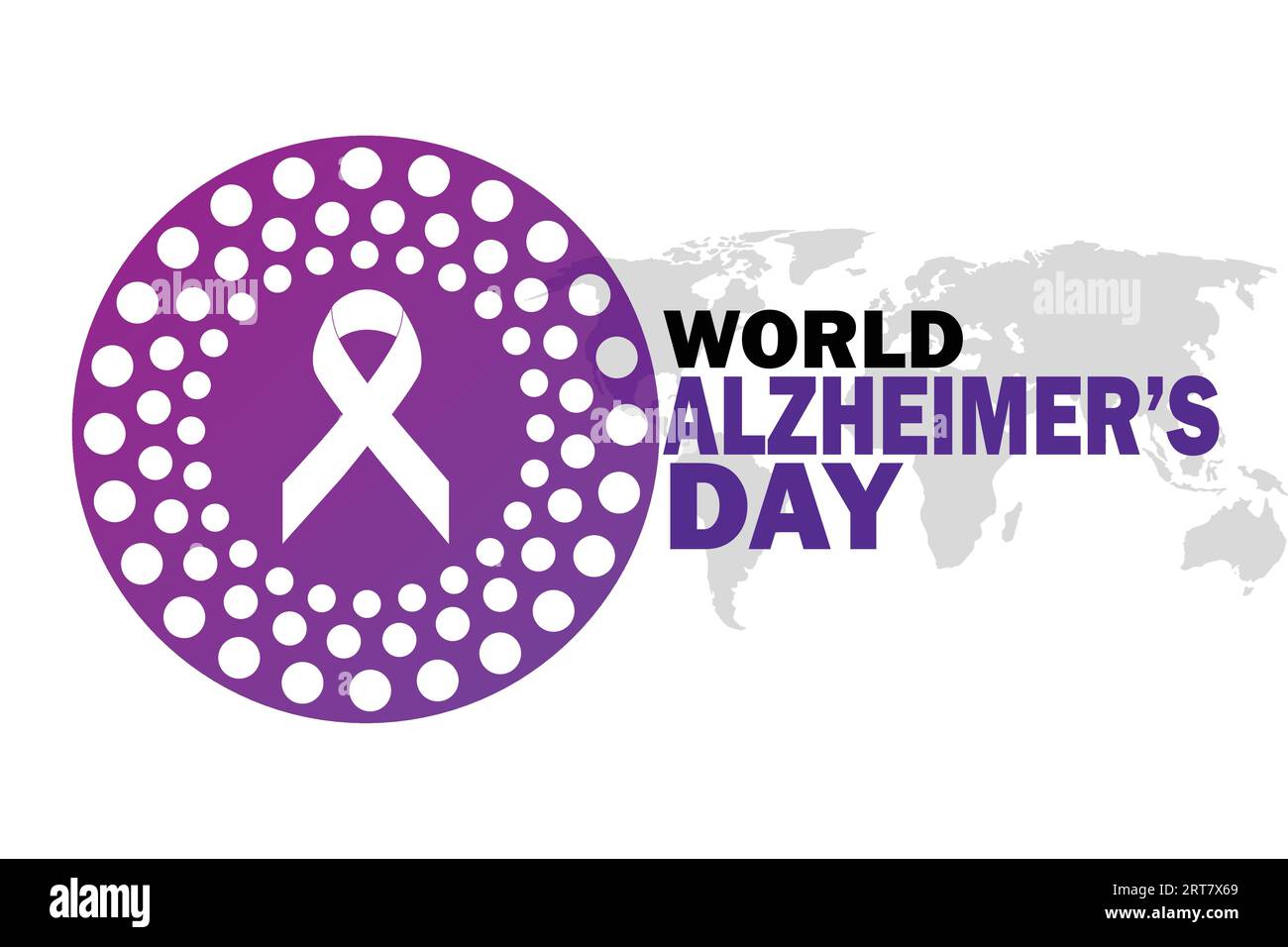 Vektorillustration zum Thema Welt-Alzheimer-Tag. Geeignet für Grußkarten, Poster und Banner Stock Vektor