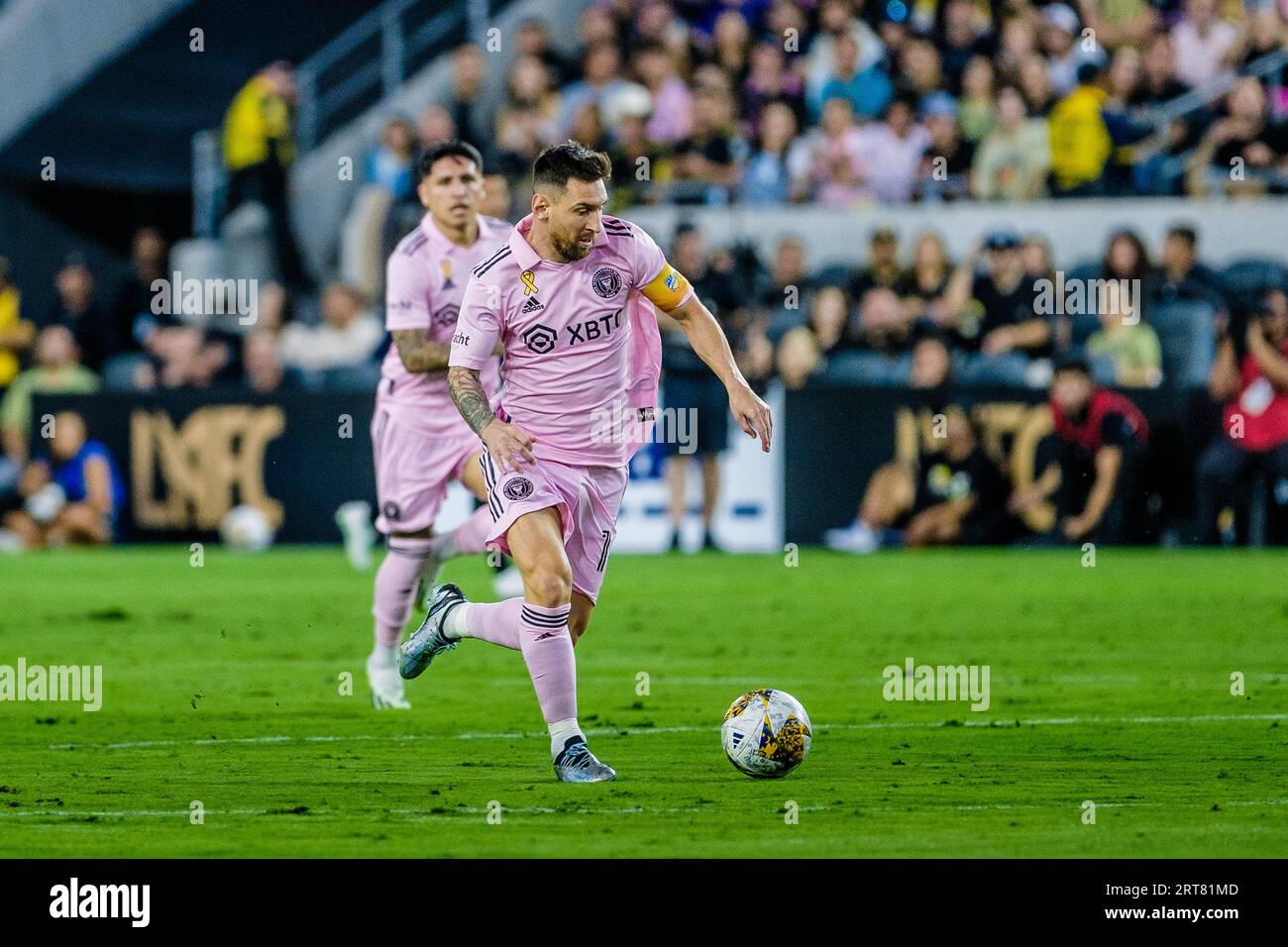 Los Angeles, USA. September 2023. Lionel Messi (10) von Inter Miami CF beim MLS-Spiel zwischen Los Angeles FC und Inter Miami CF im BMO-Stadion in Los Angeles. Stockfoto