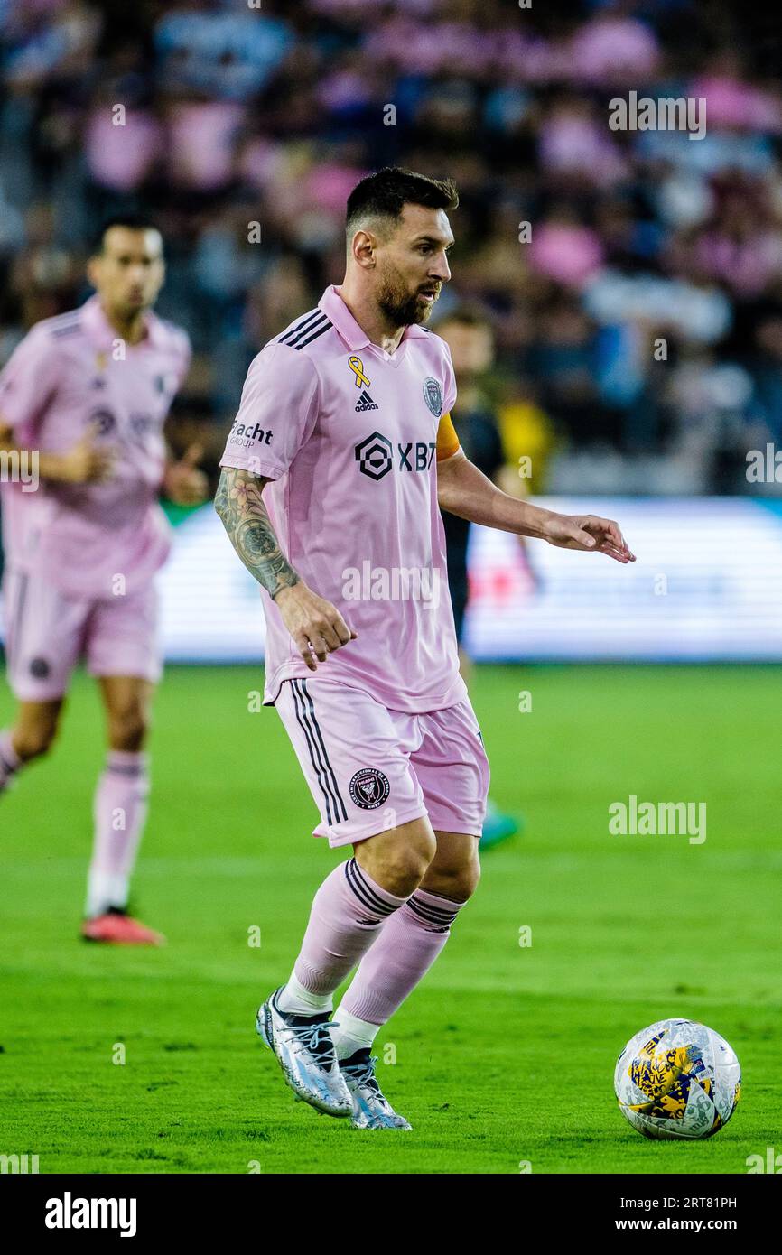 Los Angeles, USA. September 2023. Lionel Messi (10) von Inter Miami CF beim MLS-Spiel zwischen Los Angeles FC und Inter Miami CF im BMO-Stadion in Los Angeles. Stockfoto