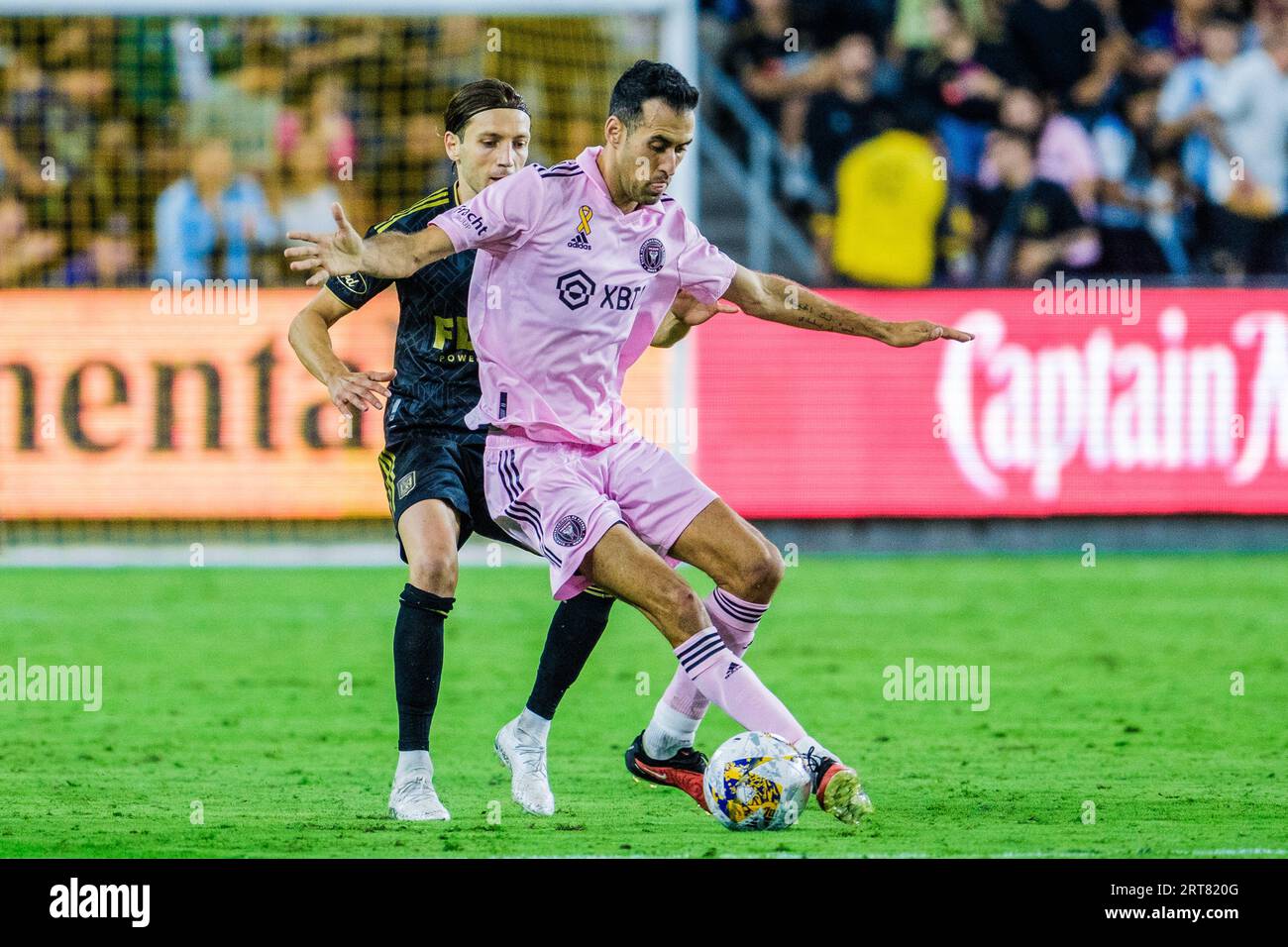 Los Angeles, USA. September 2023. Sergio Busquets (5) von Inter Miami CF während des MLS-Spiels zwischen Los Angeles FC und Inter Miami CF im BMO-Stadion in Los Angeles. Stockfoto