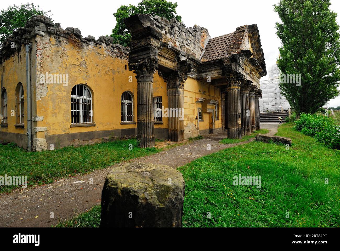 Potsdam, Park Schloss, Schloss Sanssouci Blauer Himmel Architektur Potsdam Brandenburg, Weltkulturerbe Deutschland Europa Architektur, Barock, Stockfoto