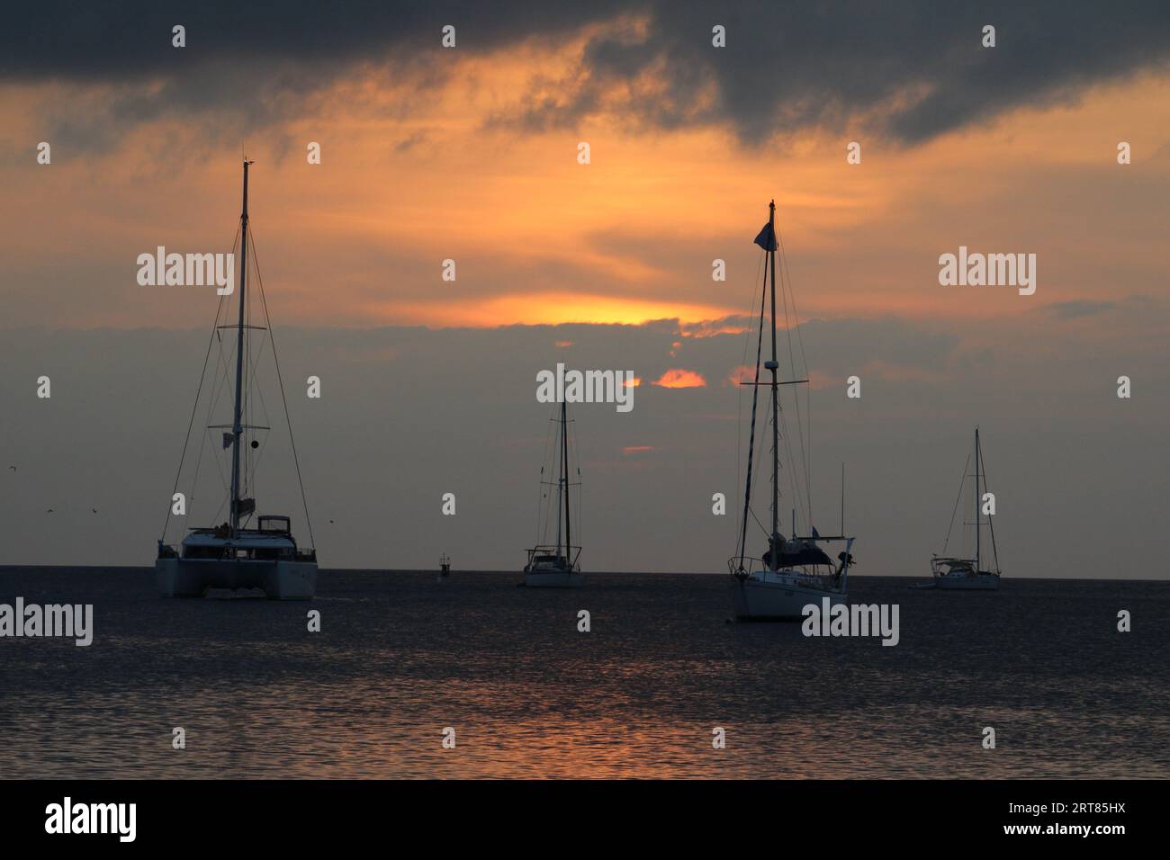 Sonnenuntergang in Aruba Stockfoto