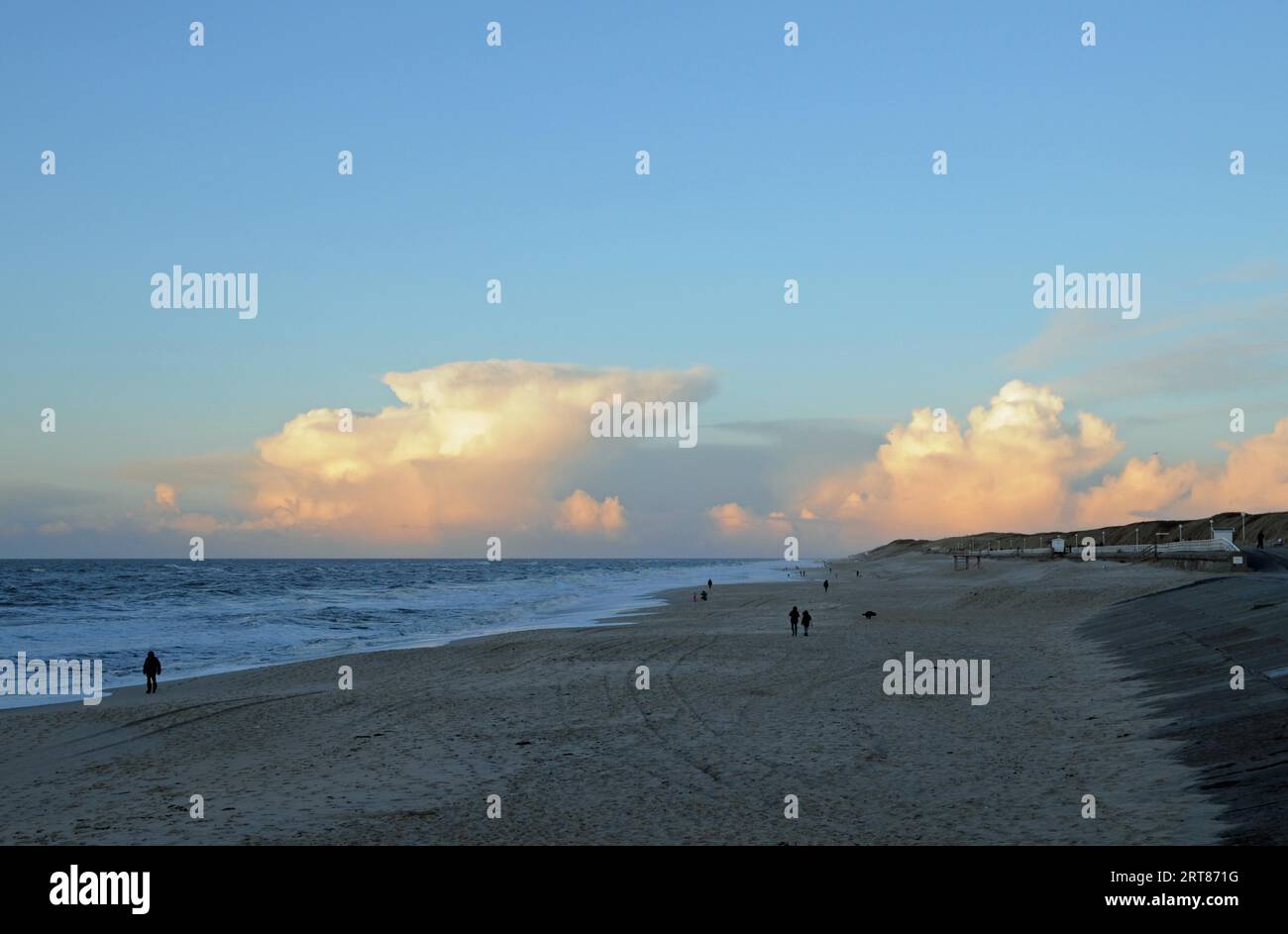 Strandleben auf Sylt im Januar Stockfoto