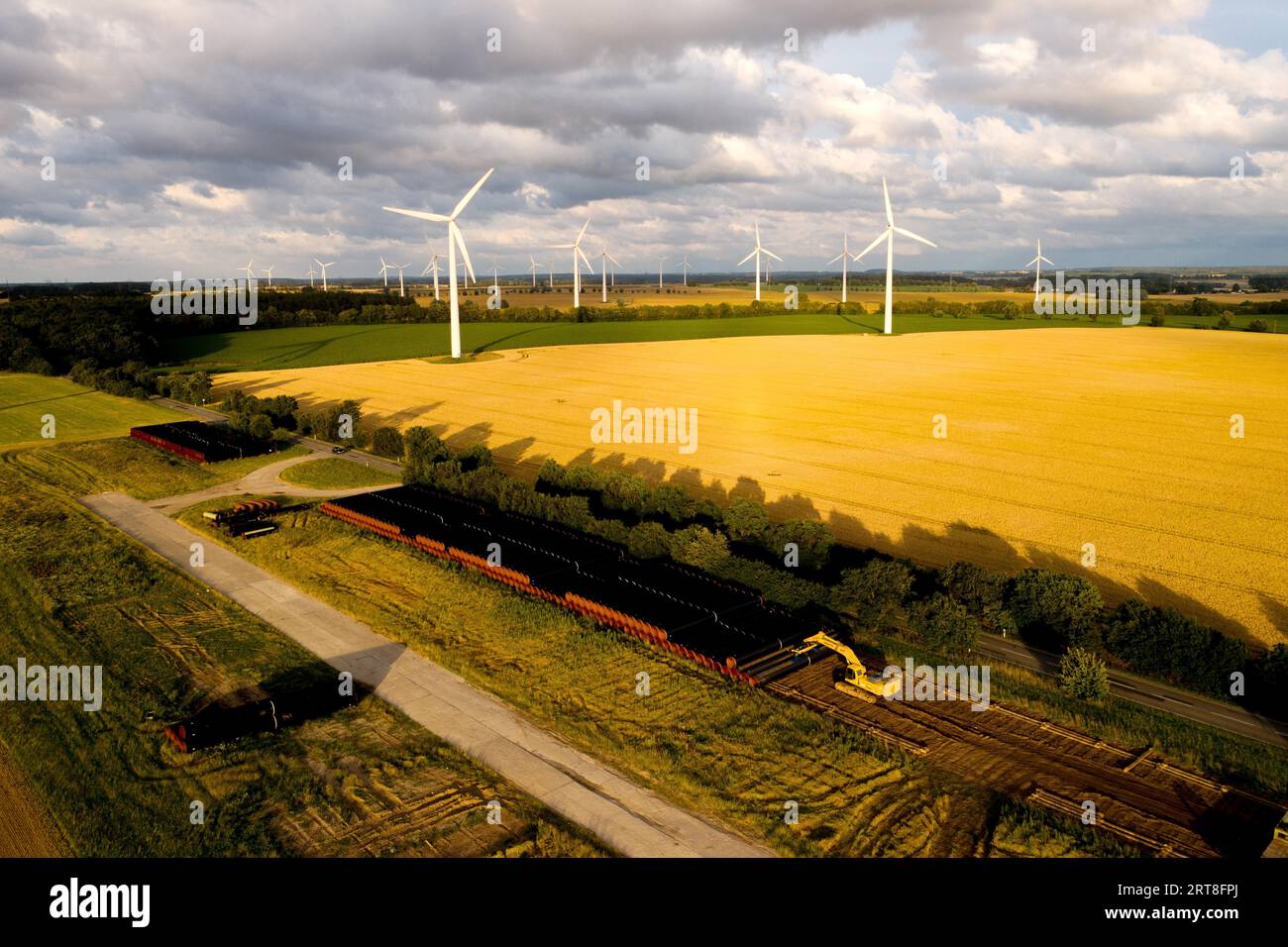 Neue Gasleitungen für das Nord Stream-Projekt Stockfoto