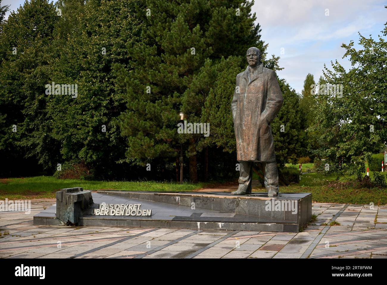 Metallstatue Lenins in Schwerin Stockfoto