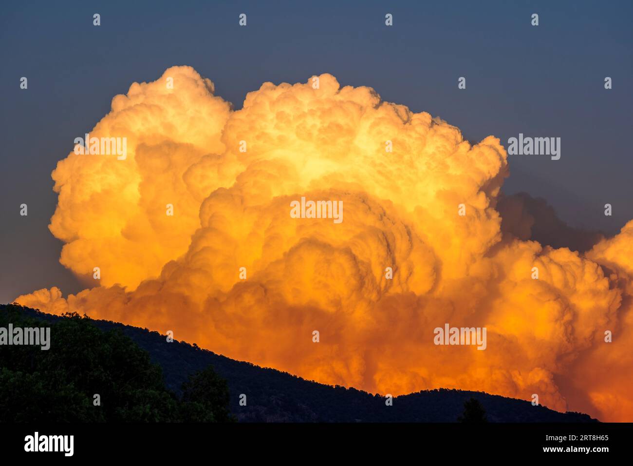Riesige Gewitterwolken über dem Big Horn Sheep Canyon bei Salida, Colorado, USA Stockfoto