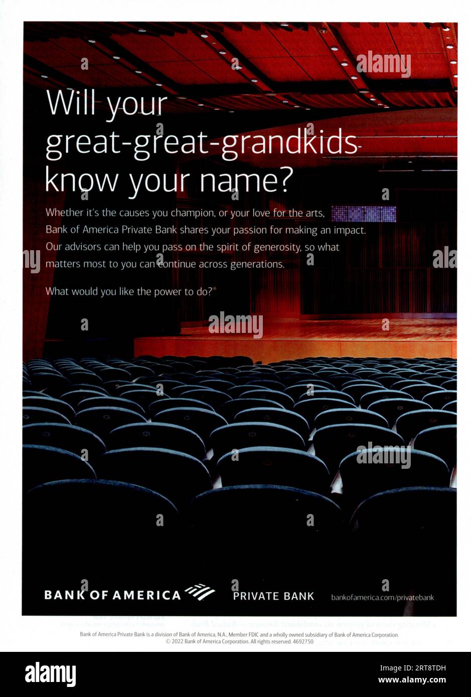 Werbung in der Zeitschrift „The New Yorker“ 2022, USA Stockfoto