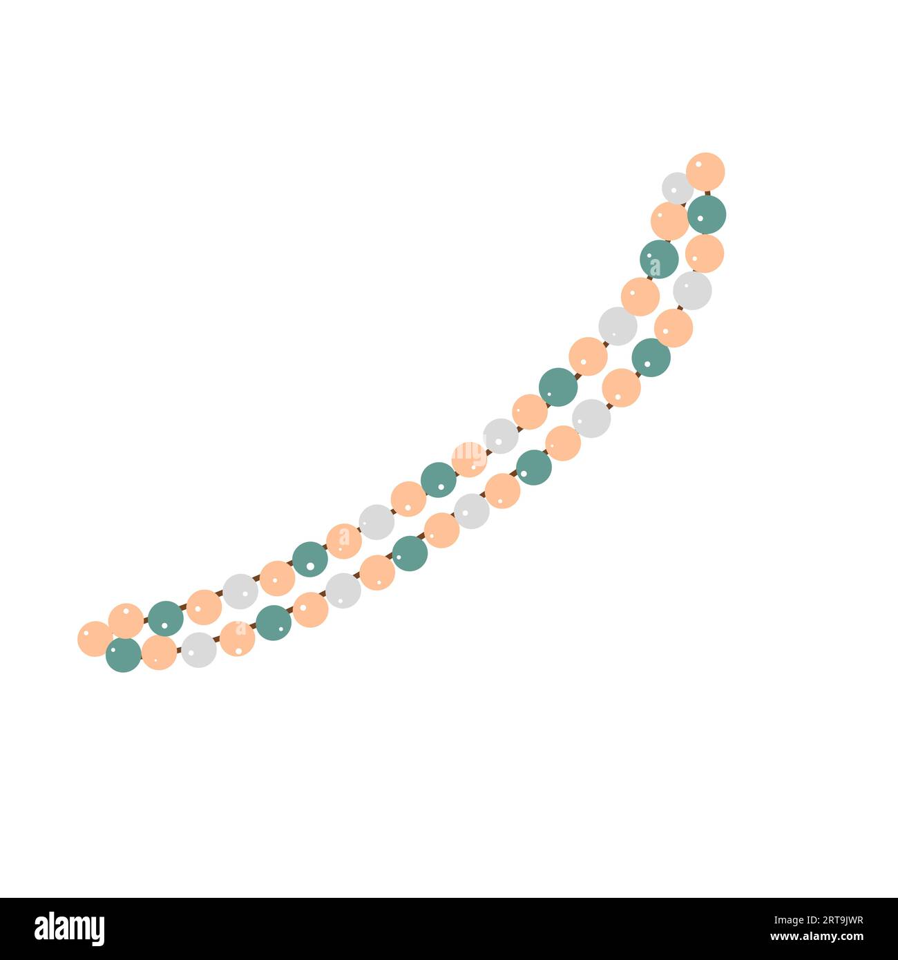 Handgezeichnete Elemente, Tribal Schmuck Perlen Halskette. Plakatdesign, Flyer. Vektorillustration.. Stock Vektor