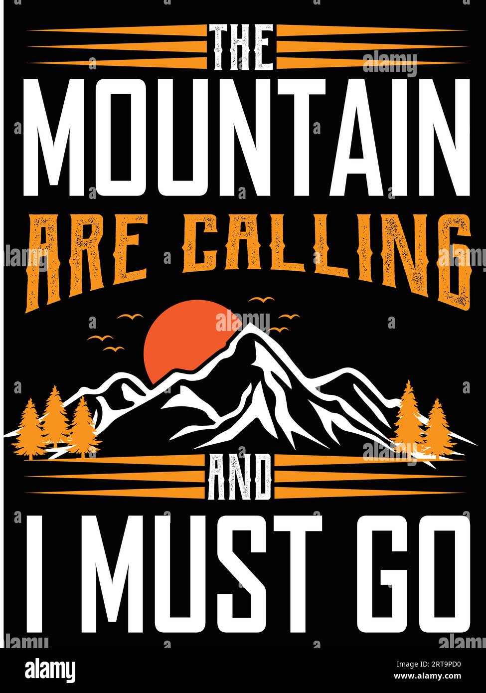 Mountain-T-Shirt-Design Stock Vektor