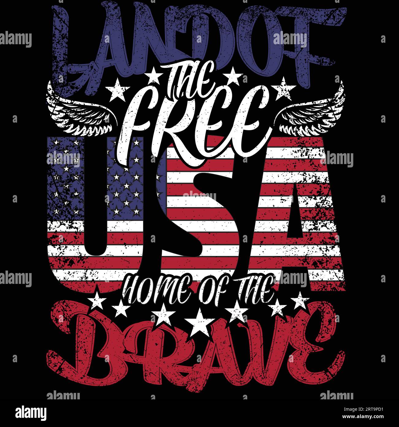 USA GRANGEE T-Shirt-Design Stock Vektor