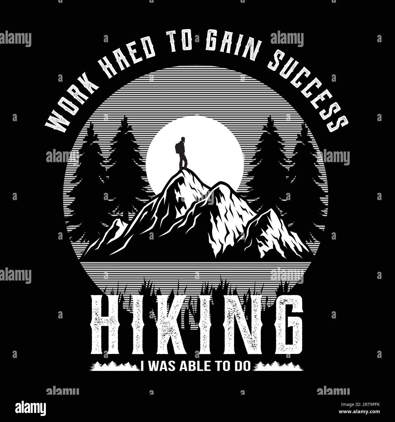 HIKINH T-Shirt-Design Stock Vektor