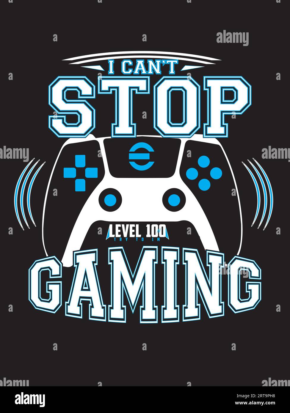 GAMING-T-Shirt-Design Stock Vektor