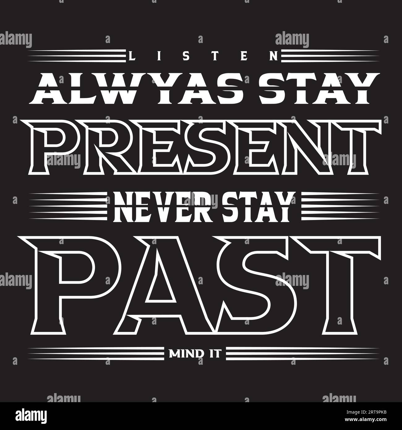 TYPOGRAFIE-T-Shirt-Design Stock Vektor