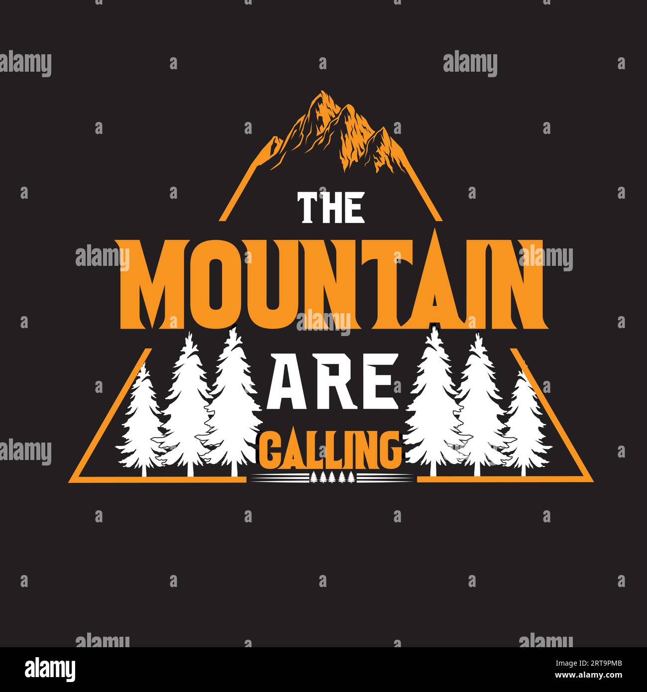 Mountain-T-Shirt-Design Stock Vektor