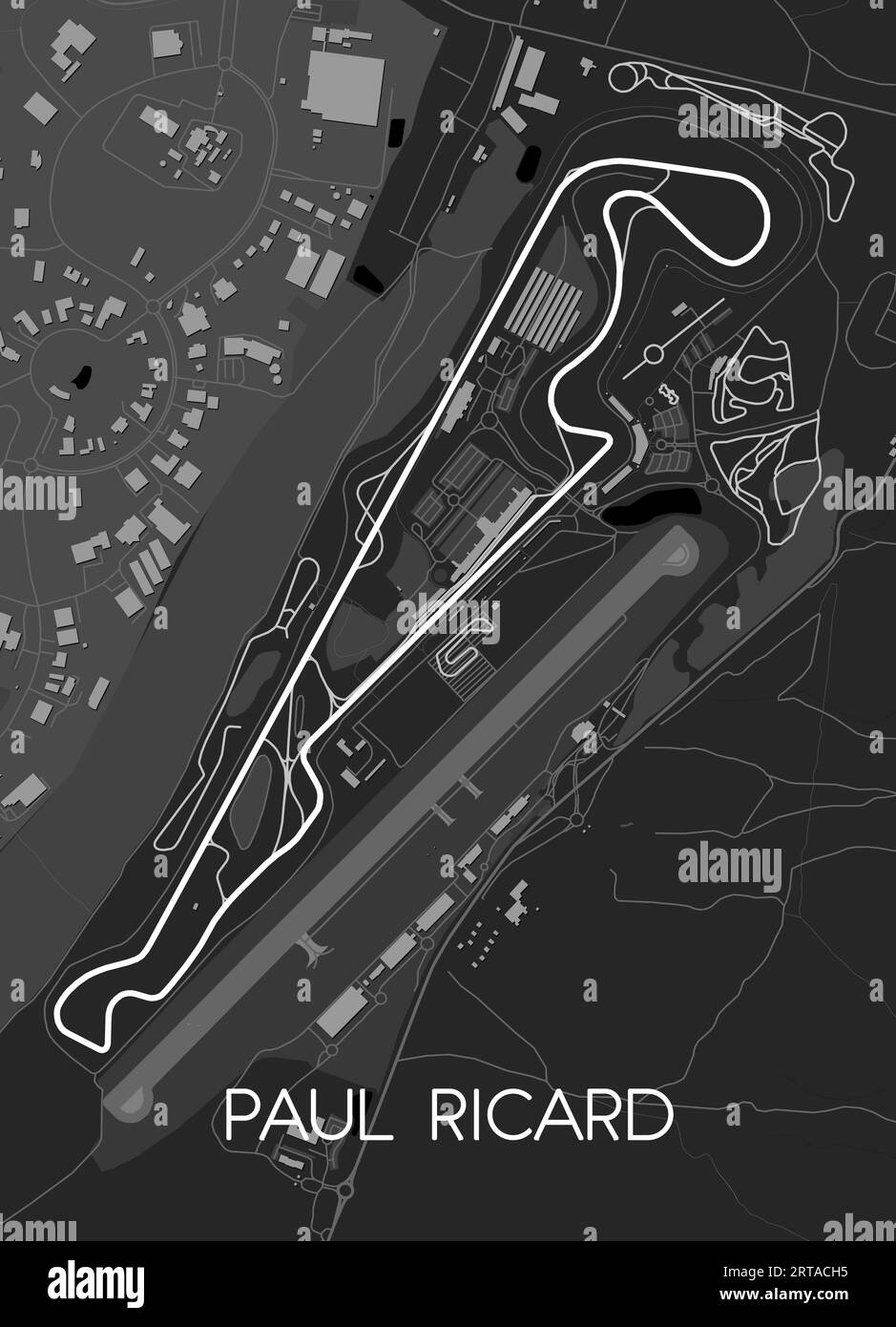 Circuit Paul Ricard Track Map für Poster Stock Vektor