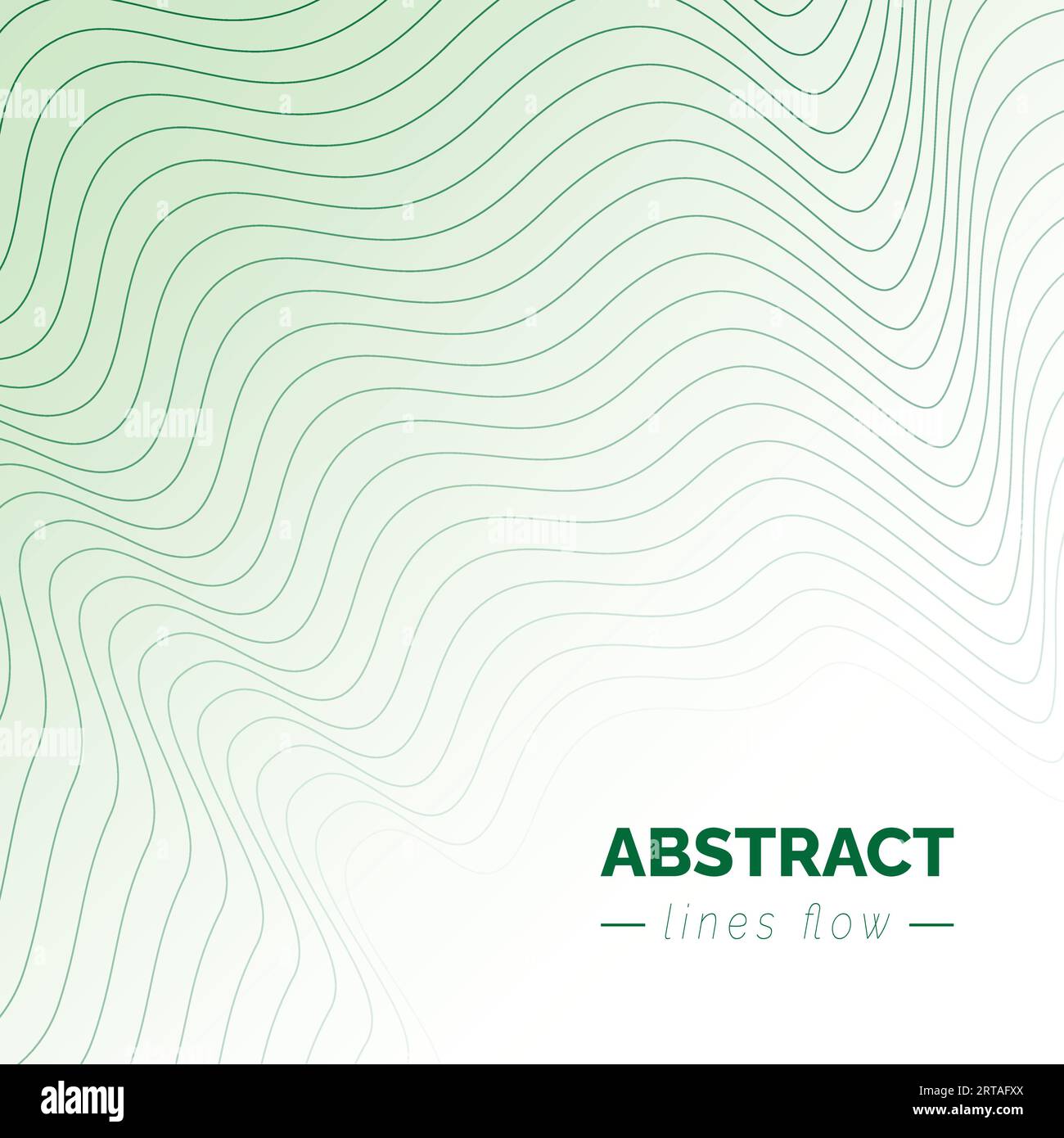 Abstrakter Fluss grüne wellenförmige Linien Hintergrund, moderne bewegliche Linien Design, futuristisches Technologiekonzept, Vektorillustration Stock Vektor