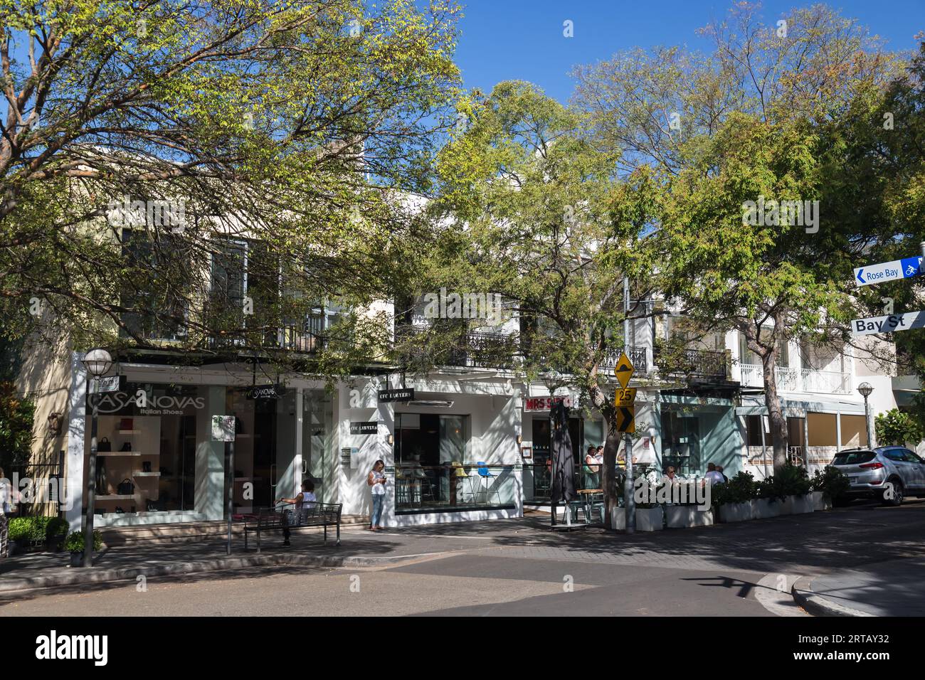 Boutiquen in Sydneys Eastern Suburbs, Double Bay, NSW, Australien Stockfoto