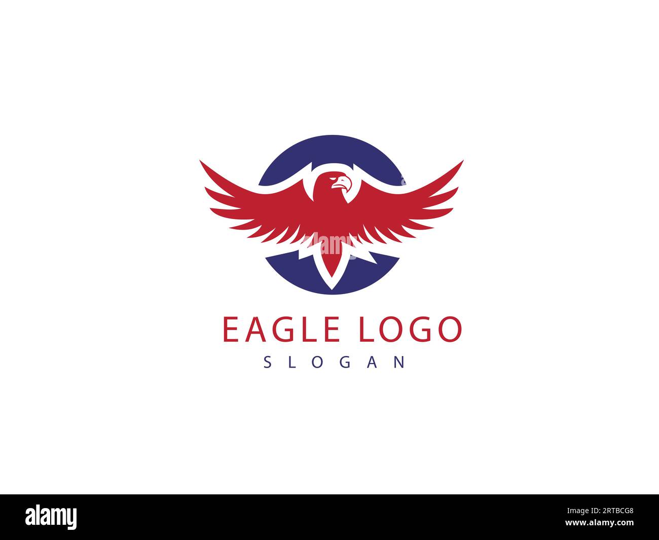 Falcon Eagle Vogel Logo Vorlage Vektor Icon Öl, Gas und Energie Logo Konzept, Majestic Eagle Logos rot, fesselnde Designs für Ihre Marke. Stock Vektor