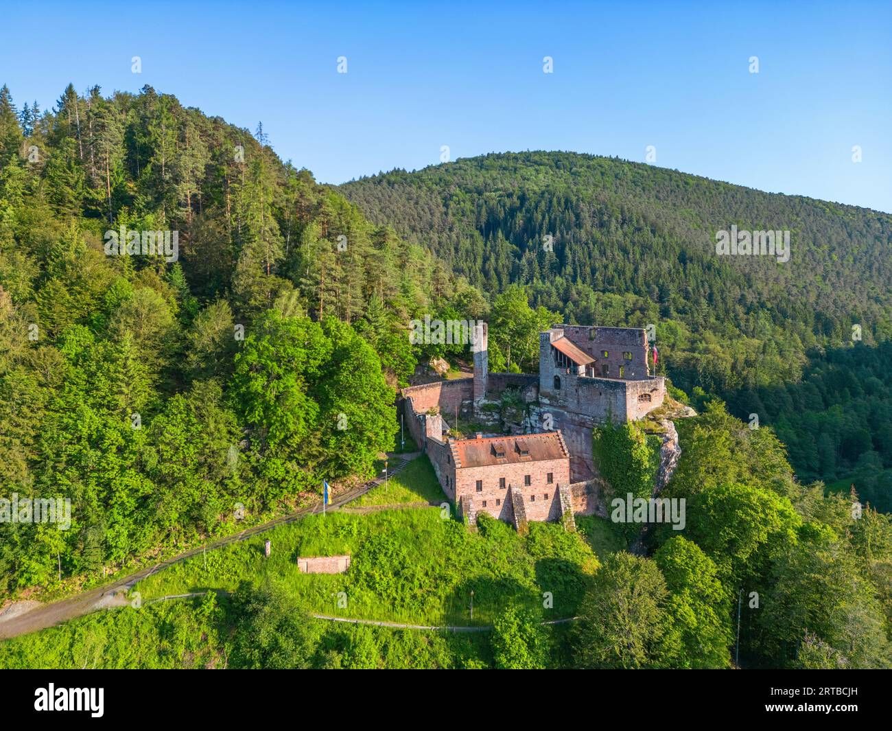 Schloss Spangenberg, Pfälzerwald, Rheinland-Pfalz, Deutschland Stockfoto