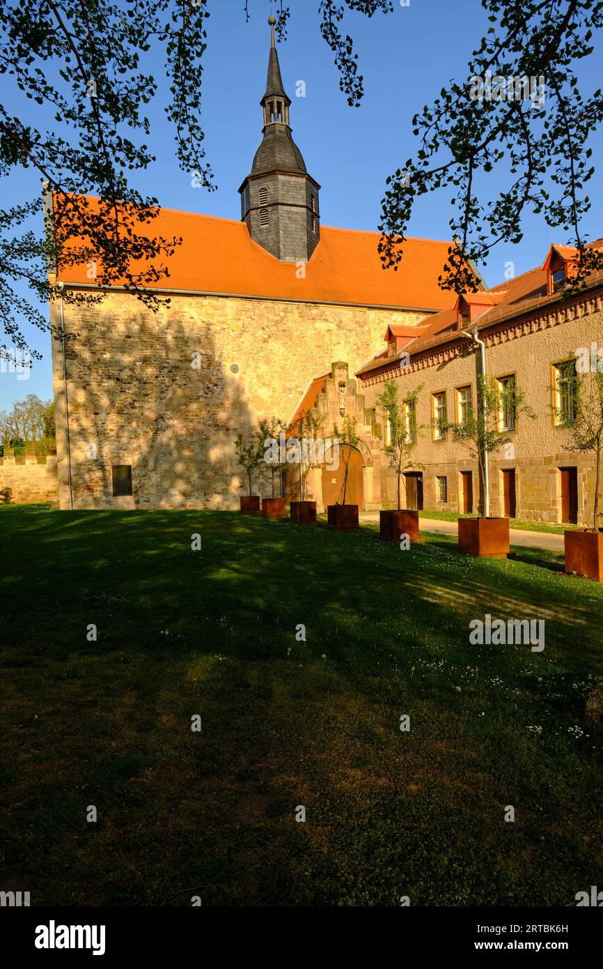 Schloss Goseck zwischen Naumburg und Weißenfels, Naturpark Saale-Unstrut-Triasland, Burgenlandkreis, Sachsen-Anhalt, Deutschland Stockfoto