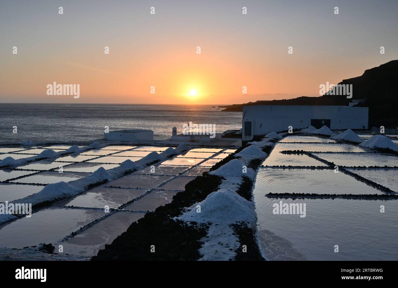 Salinen in Punta de Fuencaliente, Süd-La Palma, Kanarische Inseln, Spanien Stockfoto